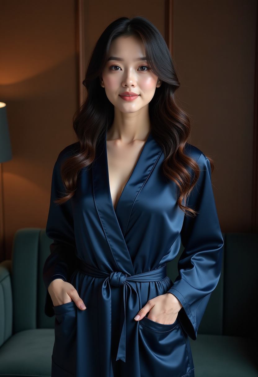 茶艺姑娘温杯